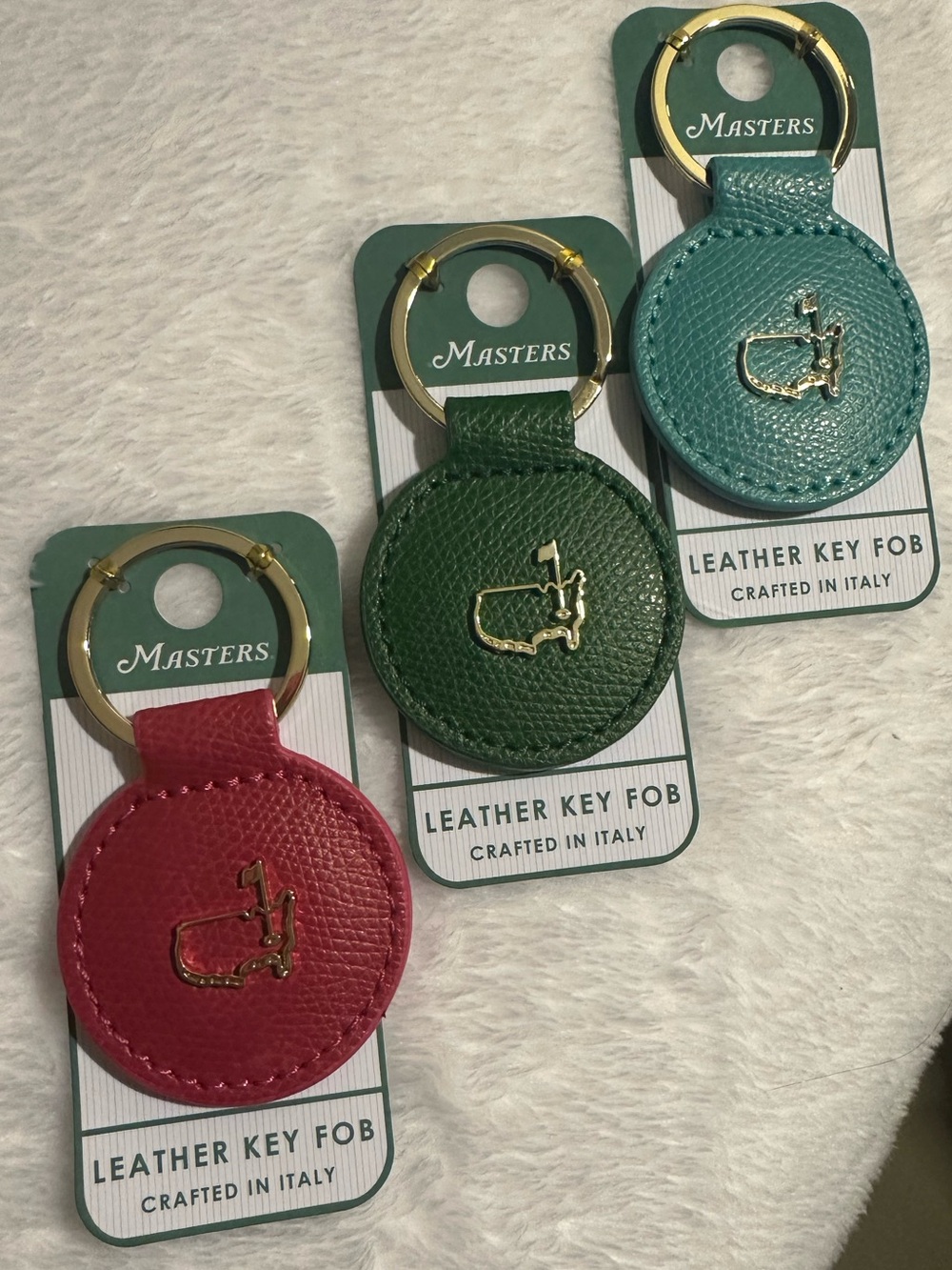 Masters italian Leather Key Fob with Gold Accent. Purchased at Augusta National